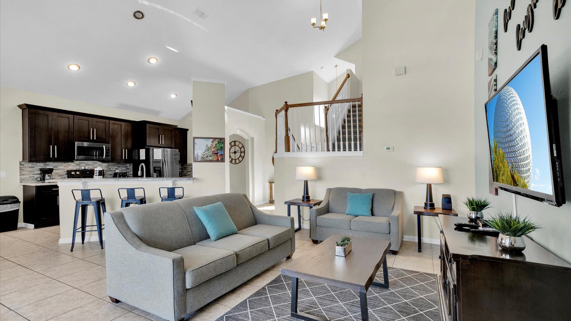 3 Windsor Palms Resort 4 Bed Pool Home Lounge